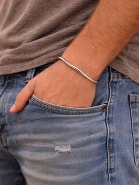 Silver Unisex Bracelet Adjustable